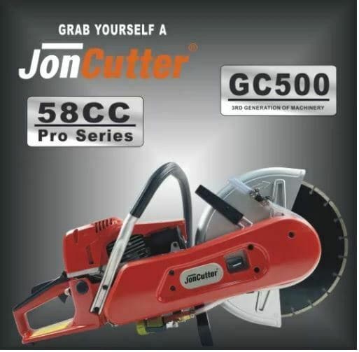 58cc JonCutter GC500 Gasoline Concrete Cut Off Saw - No Blade Included - Heavy Duty Construction Power Tool for Concrete, Asphalt & Masonry Cutting - Ideal for DIY Projects & Professional Job Sites