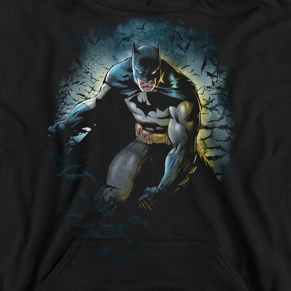 Batman Bat Cave Unisex Youth Pullover Hoodie - Official DC Comics Licensed Apparel for Kids & Teens - Perfect for Halloween, Cosplay & Casual Wear