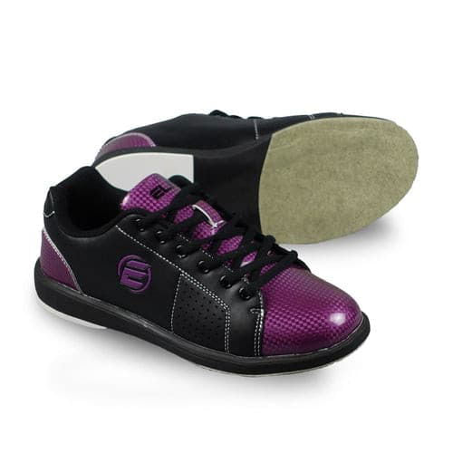 ELITE Women's Classic Purple and Black Bowling Shoes - Lightweight Comfort for League Play & Casual Bowling