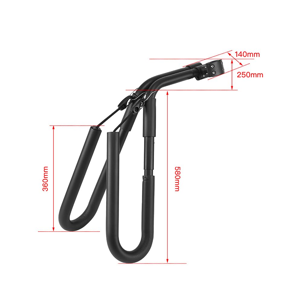 Lixada Surfboard Bike Rack - Adjustable Surfboard Carrier for Bicycles | Secure Transport for Surfing Adventures | Perfect for Beach Commutes & Coastal Rides