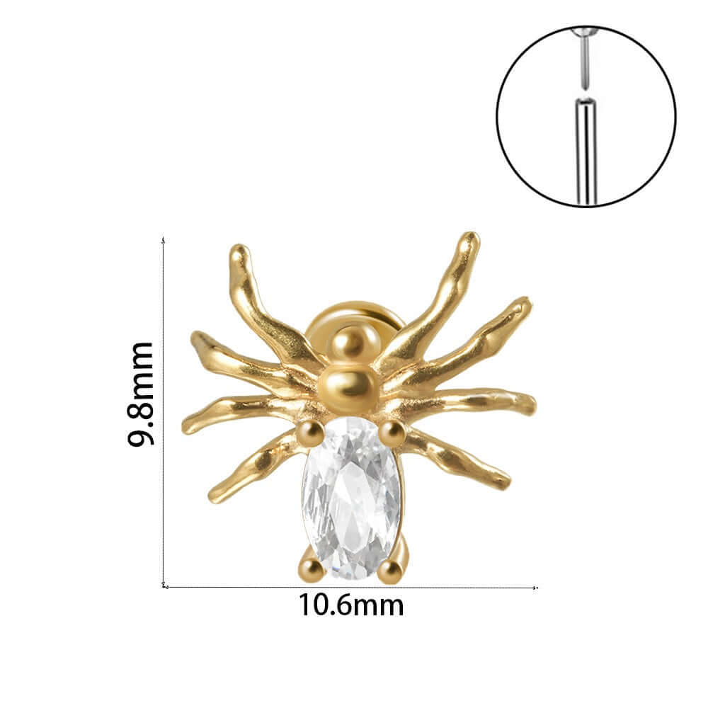 Bat & Spider Stud Earrings for Women | Gothic Halloween Jewelry | DL3011 | Perfect for Costume Parties & Gothic Fashion