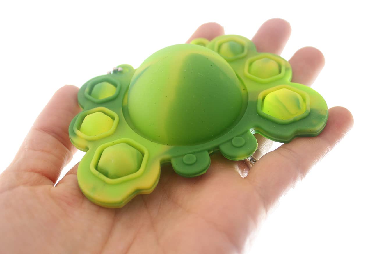 2 Pack Crab Bubble Pop Fidget Toy - Happy Sad Flip Inside Out Ocean Animal Sensory Stress Relief Toy - Silicone Push Poke Bubble Wrap Popper for Anxiety, ADHD & Autism - Perfect for Home, Office & Travel (Random Colors)