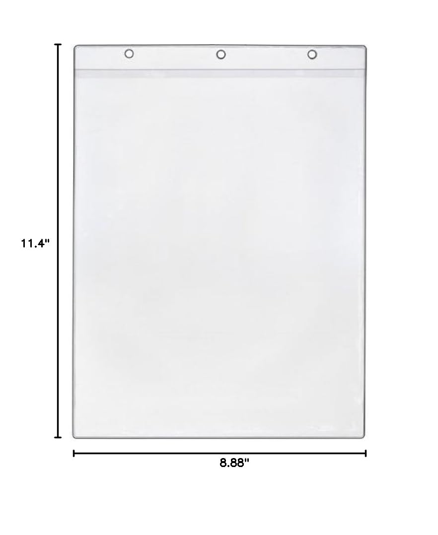 StoreSMART Sheet Protectors with Holes on Short Side, Open Short Side - 50-Pack, 8.5 x 11 Inches, Clear Vinyl Plastic for Documents (VH1430-50) - Perfect for Office, School, and Presentation Organization