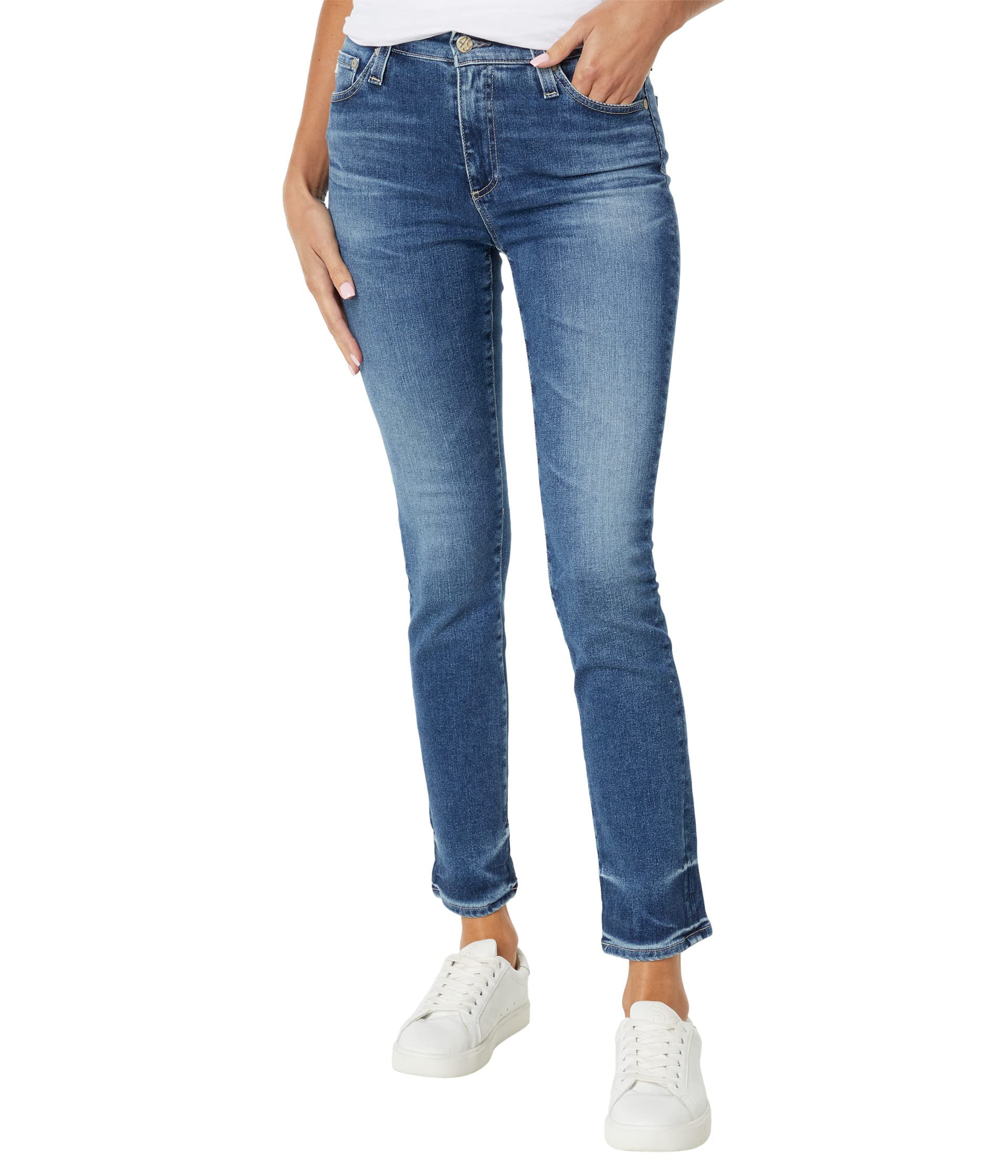 AG Adriano Goldschmied Women's Mari High-Rise Skinny Jeans - Stretch Denim Pants for Everyday Comfort & Style | Perfect for Work, Casual Outings & Date Nights
