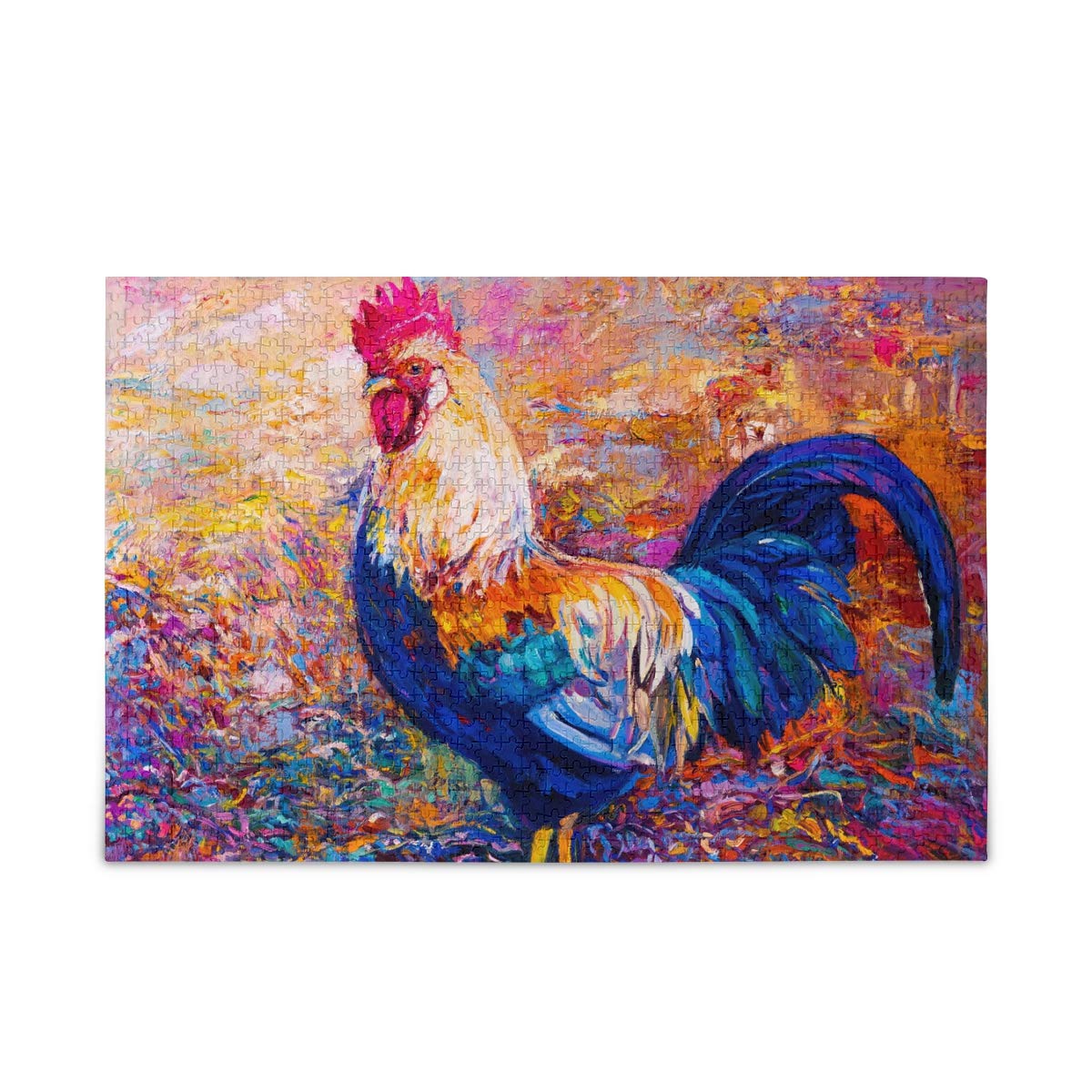 500-Piece Colorful Rooster Jigsaw Puzzle for Adults & Kids - Fun Creative Game, Family Activity, Gift Idea for Puzzle Lovers - Perfect for Relaxation, Brain Training & Home Decor