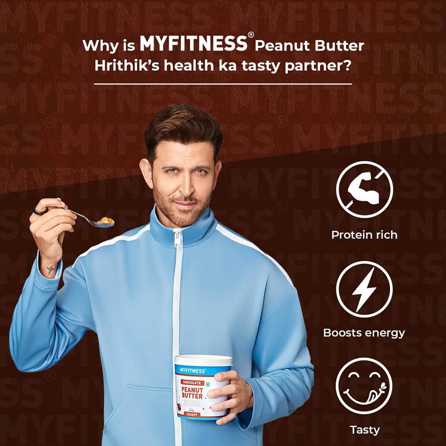 MYFITNESS All Natural Peanut Butter Chocolate Protein Spread - Non-GMO, Gluten-Free, No Preservatives - High Protein American Recipe (1kg) - Perfect for Smoothies, Baking & Post-Workout Recovery