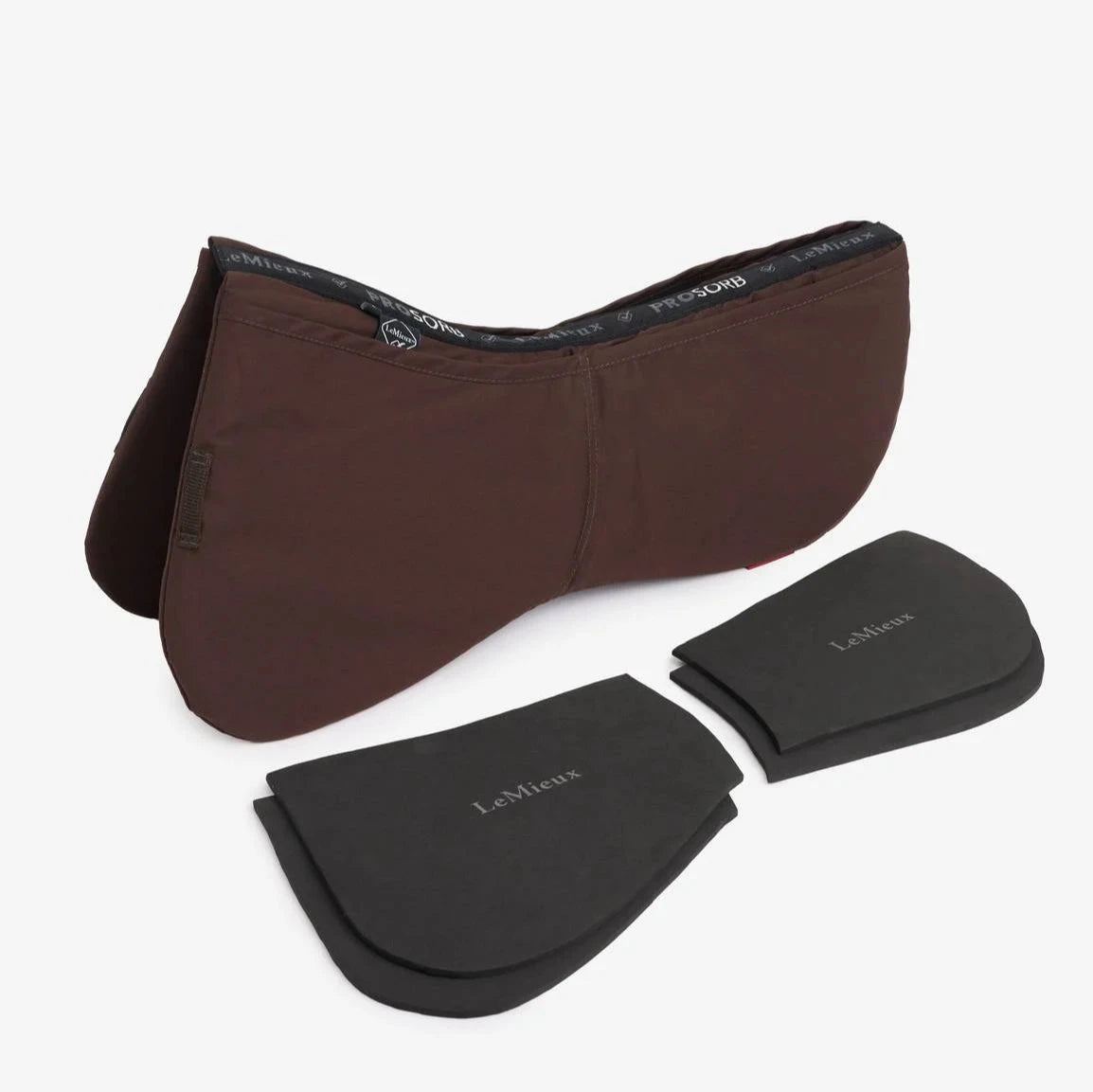 LeMieux ProSorb Plain 2 Pocket Half Pad - Breathable Horse Saddle Pad for Riding & Training - Perfect for Dressage, Jumping & Trail Riding