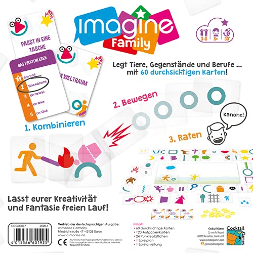 Asmodee Imagine Family Board Game - Fun Cocktail Party Game for Adults & Kids