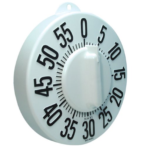 Low Vision Tactile Timer with Large White Dial - Easy-to-Use Ring Timer for Cooking, Studying & Medication Reminder - Ideal for Visually Impaired & Elderly Users