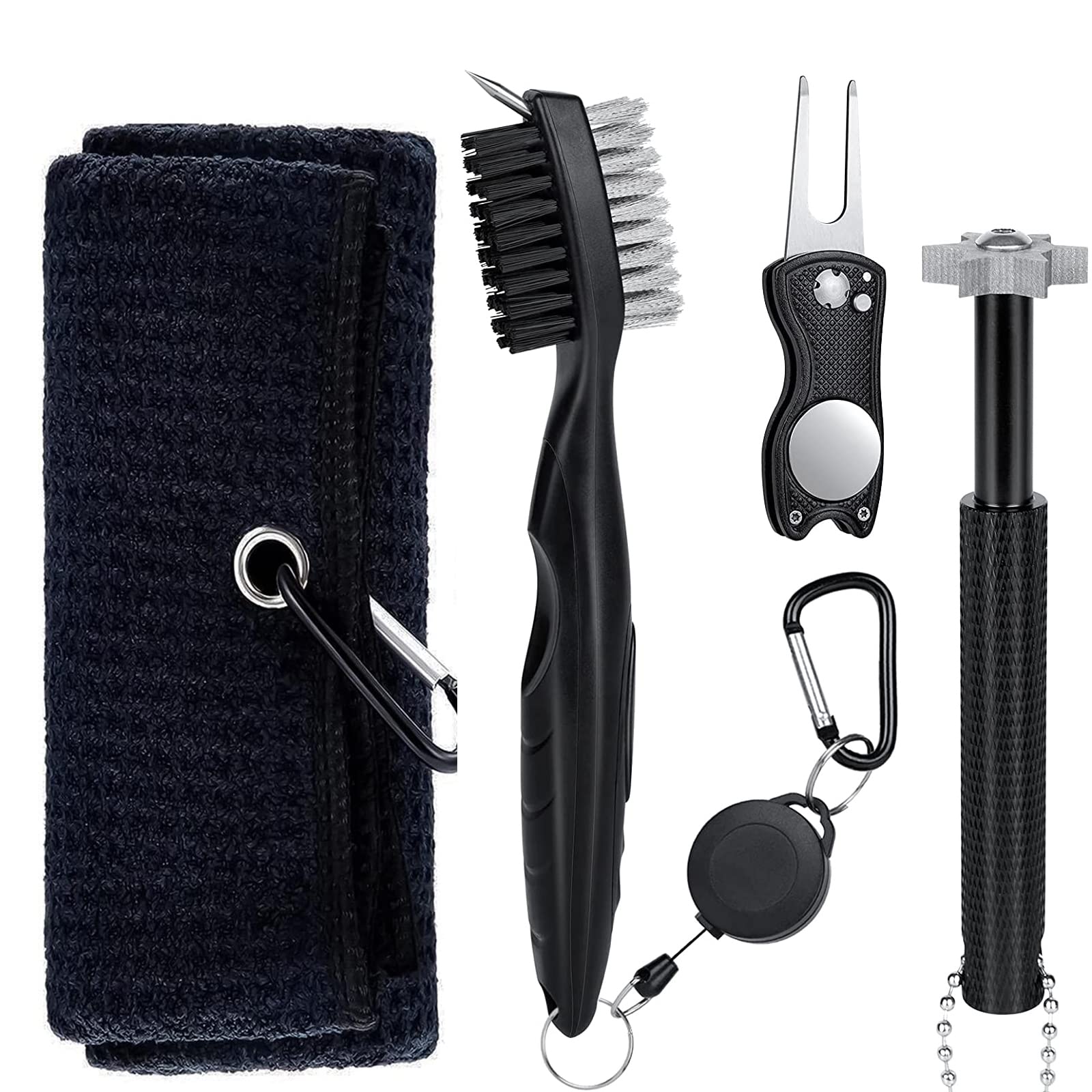Premium KAPUNOS Golf Club Cleaner Kit - Deep Cleaning Brush & Groove Scraper for Irons, Woods & Putters - Perfect for Post-Game Maintenance & Tournament Prep