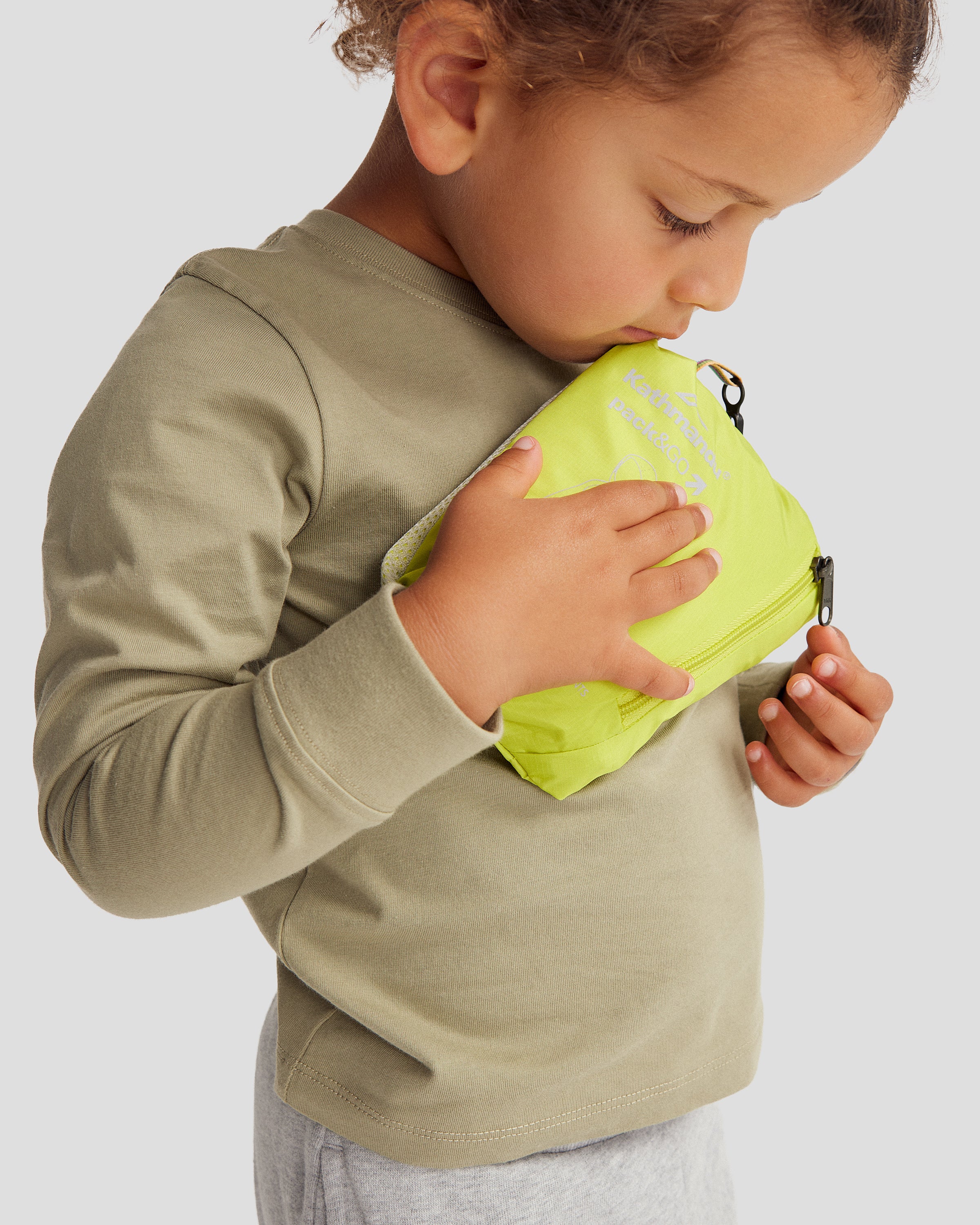 Kids Pocket it 2L Waterproof Rain Jacket v4 - Bright Moss Green | Lightweight Outdoor Windbreaker for Boys & Girls | Perfect for School, Hiking & Playtime