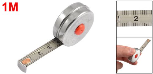 uxcell 1M x 10mm Retractable Steel Ruler Tape - Metric Measuring Tool for DIY, Construction, Sewing & Craft Projects | Durable & Portable Measuring Device