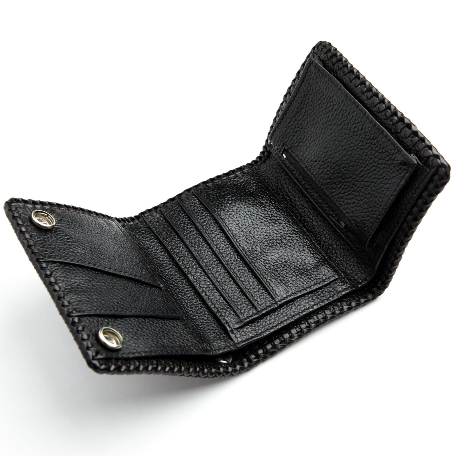 Authentic Red Stingray Leather Biker Wallet for Men - Stylish RFID Blocking Cross Design Motorcycle Wallet for Everyday Use & Travel