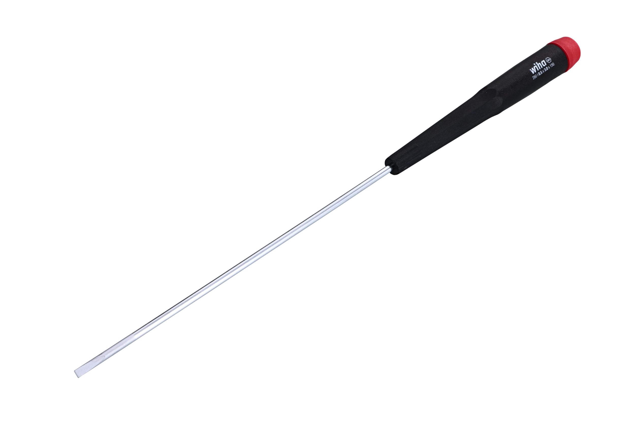 Wiha 26034 Precision Slotted Screwdriver - 3.0 x 150mm Professional Screwdriver with Ergonomic Handle for Electronics, Jewelry & Small Appliance Repair