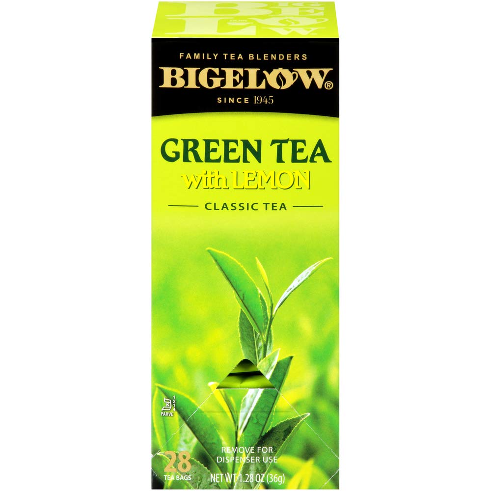 Bigelow Green Tea with Lemon Tea Bags - 28 Count (Pack of 6) | Antioxidant-Rich Green Tea with Natural Lemon Peel Flavor | Perfect for Morning Boost, Afternoon Relaxation & Healthy Lifestyle