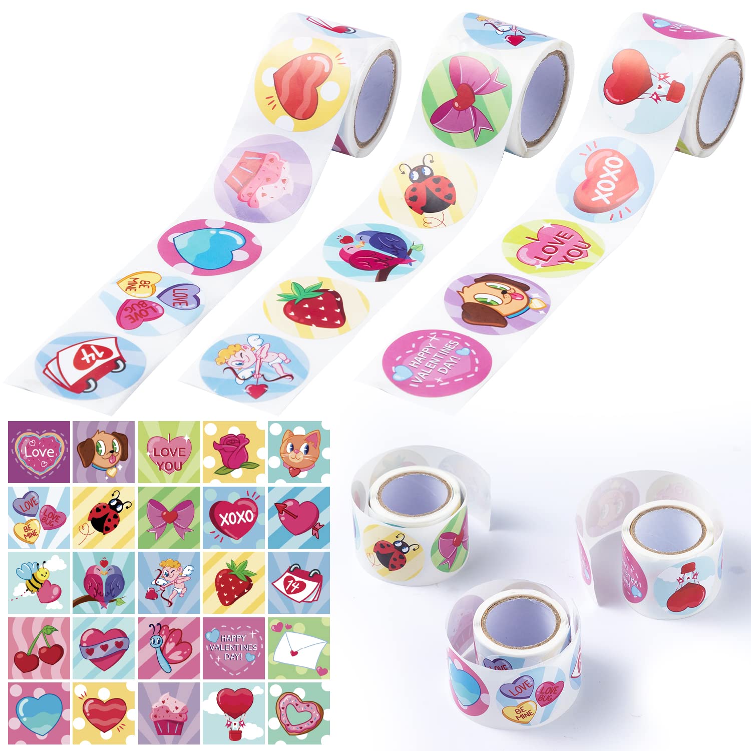 JOYIN 1000+ Pieces Valentine's Day Party Supplies Kit with Temporary Tattoos, Foam Stickers, Stampers & Stickers - Perfect for Valentine's Party Favors, Classroom Crafts, DIY Decorations, Wedding Photo Props, and Kids' Art Projects