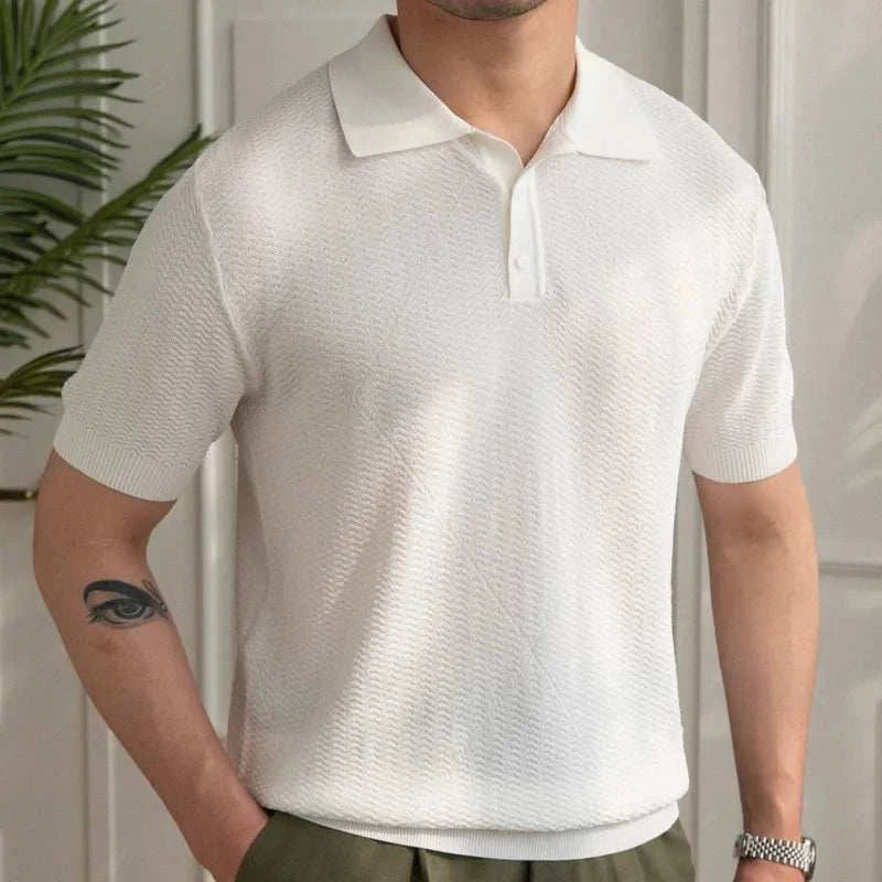 Men's Casual Polo Shirt - Breathable Cotton Short Sleeve Golf Shirt for Work & Weekend Wear | Comfortable Summer Top for Business Casual & Outdoor Activities
