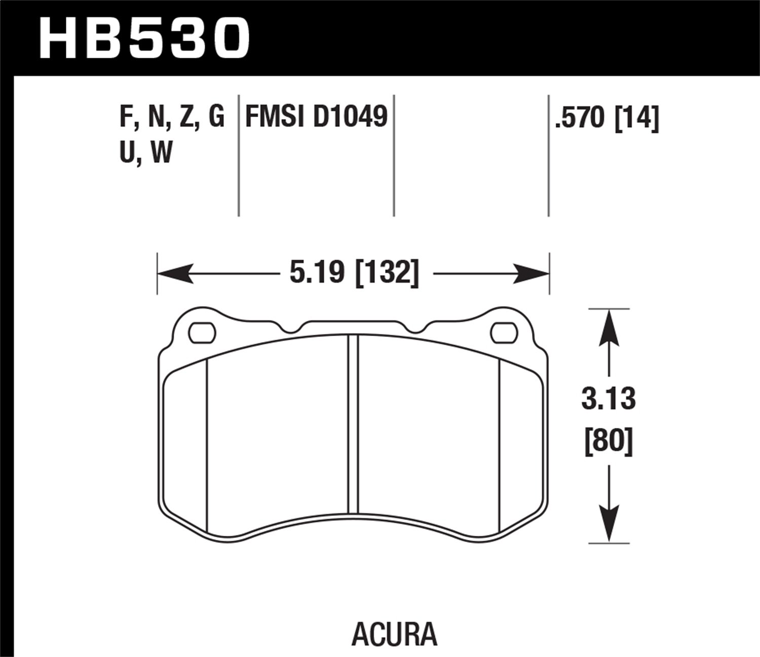 HB530G.570 DTC-60 High Performance Motorsport Brake Pads - Track Racing & Drifting - Fits BMW, Porsche, Audi - Extreme Friction & Durability for Competitive Driving