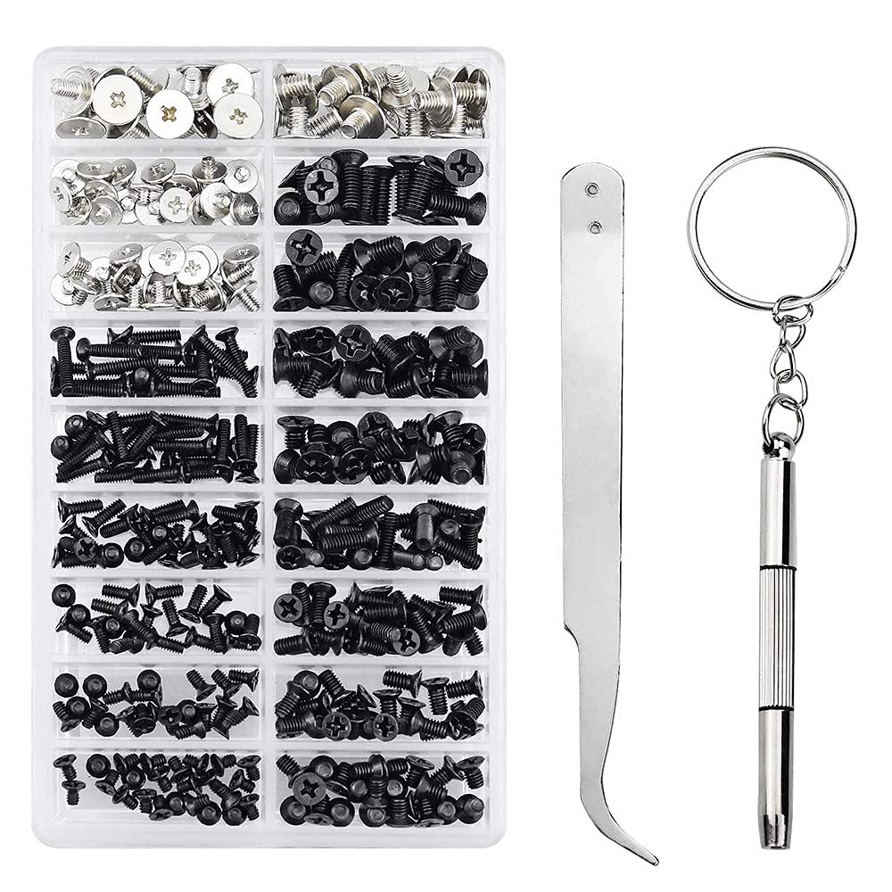 Lodokdre 355Pcs PC Screws Assorted Set - M2, M2.5, HDD, M.2 SSD Screws for Universal Laptop & Computer Repair - Ideal for DIY PC Builds and Hardware Maintenance