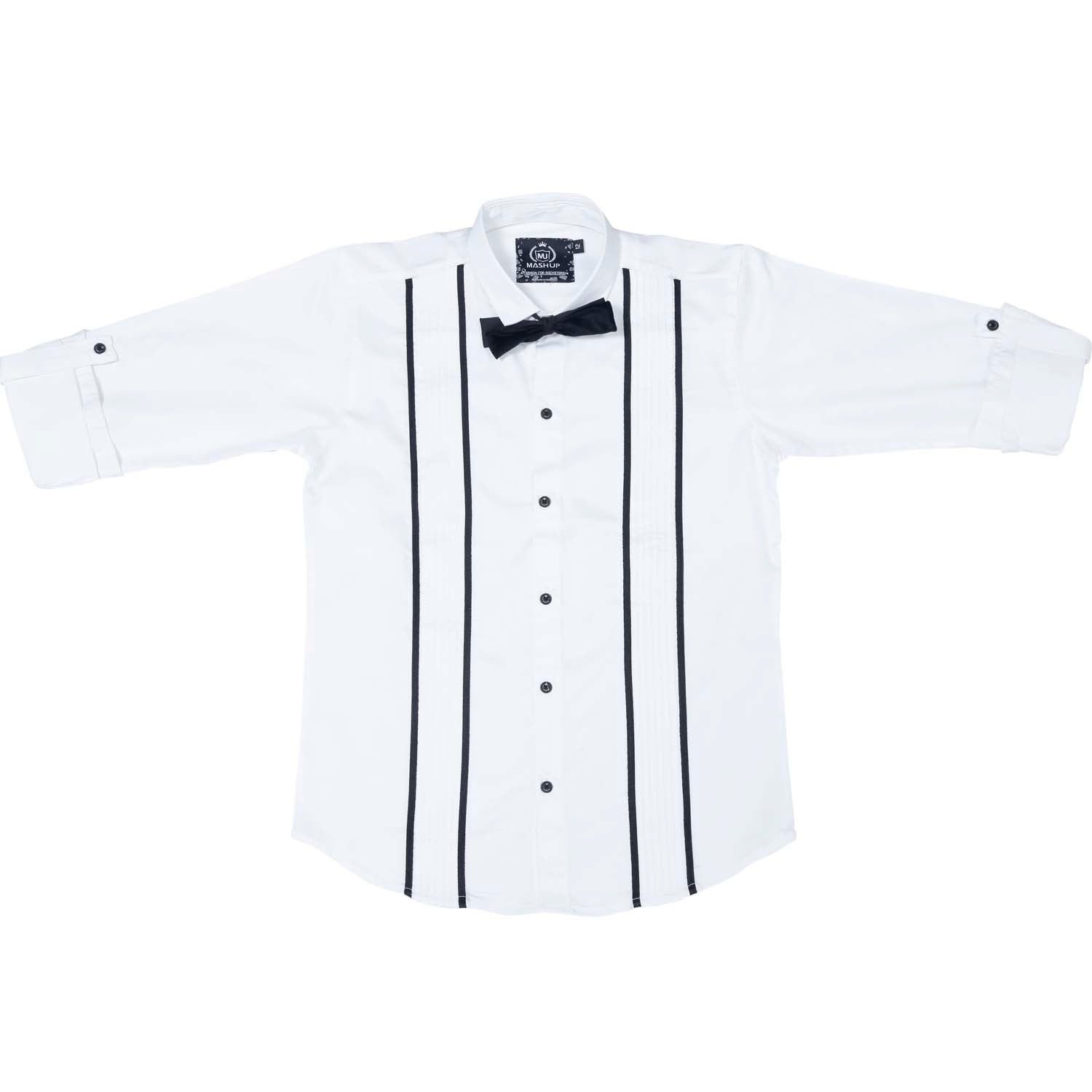 Stylish MashUp White Club Wear Shirt for Men & Women - Trendy Party Outfit for Nightclubs, Bars & Events