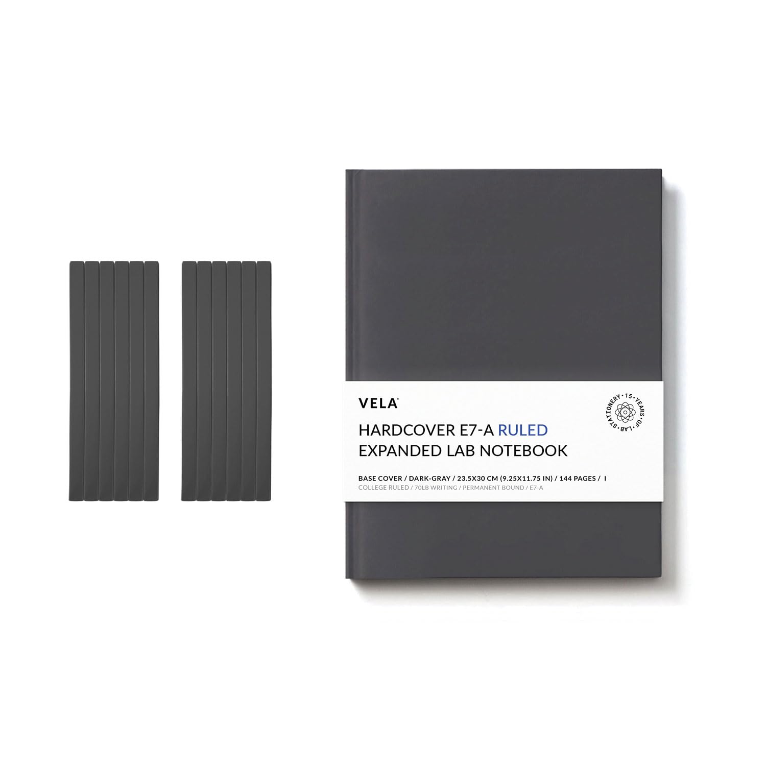 Premium 12-Pack E7-A Hardcover Lab Notebooks - 9.25