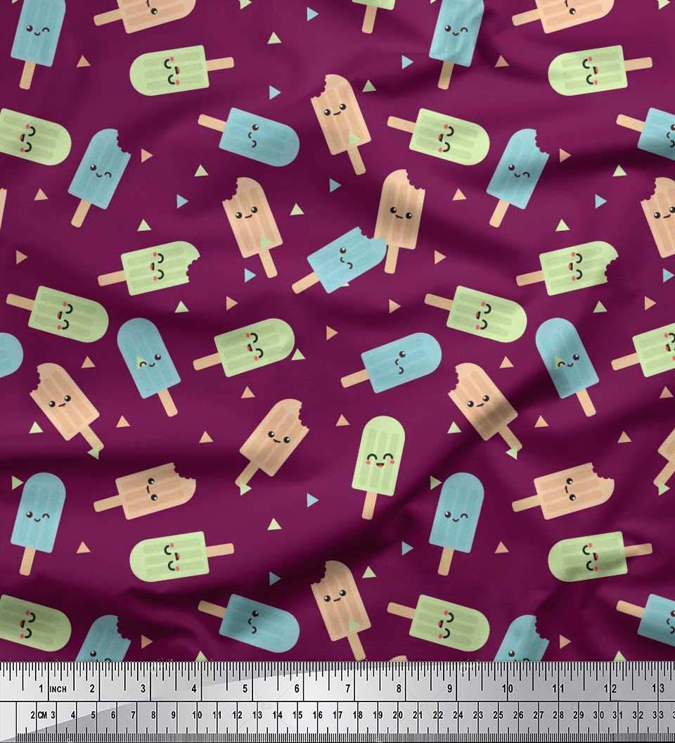 Soimoi 100% Cotton Voile Fabric by The Yard - 42 Inch Wide - Pink Text & Peanut Butter Food Print Material - Nutty Playful Design for DIY Crafts, Quilting, Dressmaking and Home Decor Projects