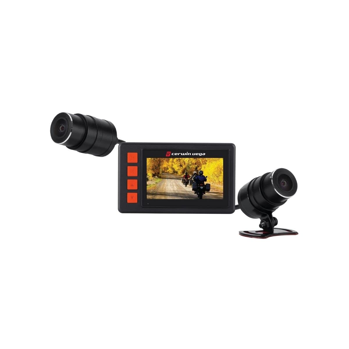 Cerwin Vega RPM Series C480 1080P AHD Motorcycle DVR Camera - Front & Rear Dash Cam with 2.7