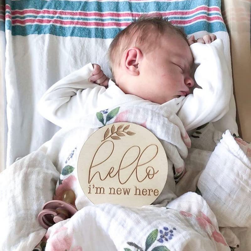 Personalized Wooden Baby Birth Announcement Sign - Newborn Photo Prop, Baby Shower Decor & Nursery Wall Art for Gender Reveal Parties & First Birthday Celebrations