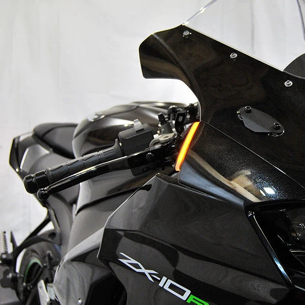 Kawasaki ZX-10R Front Turn Signals LED Lights (2020-Present) - Motorcycle Safety & Style Upgrade for Day & Night Riding