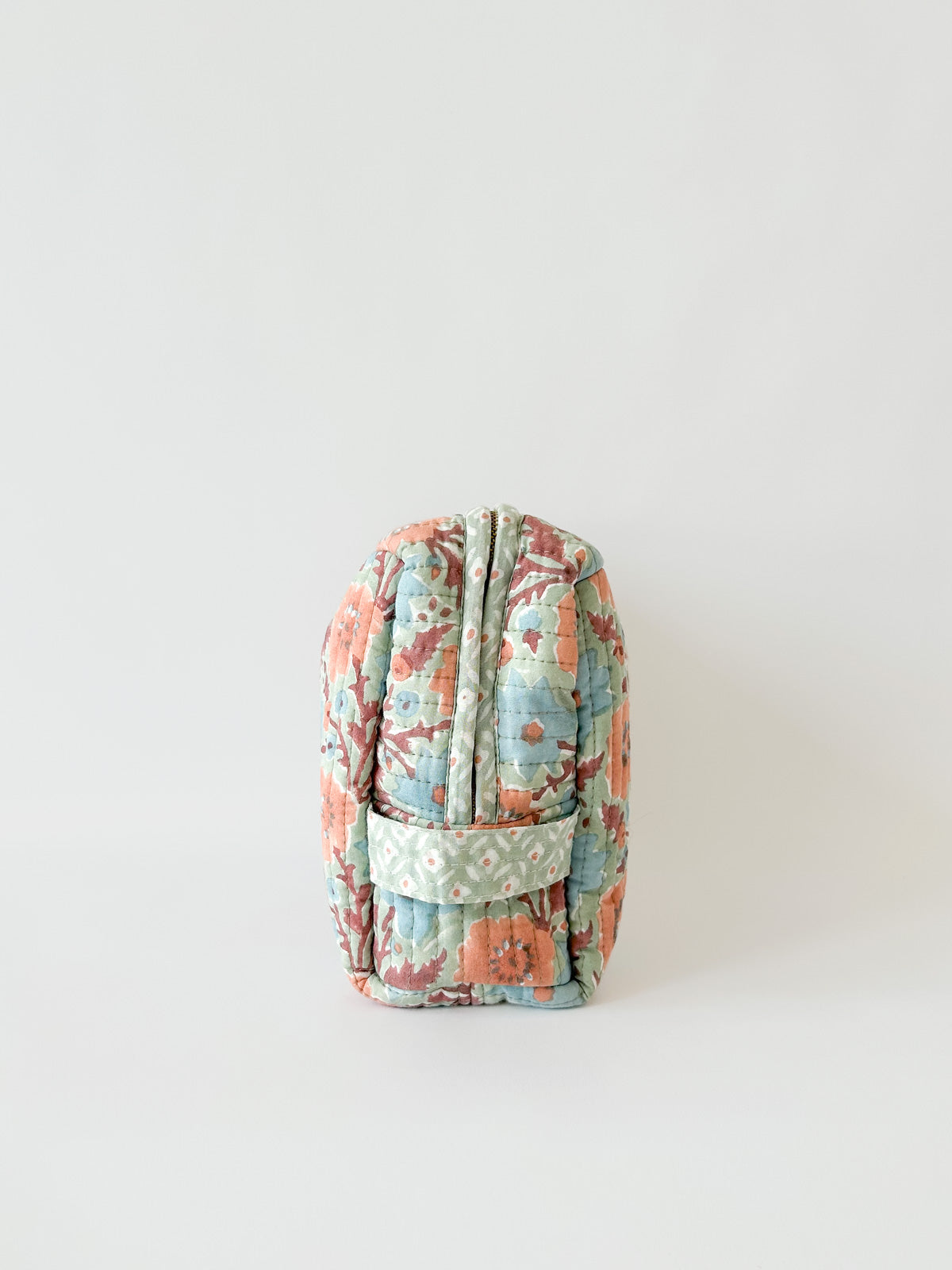 Floribunda Washbag - Duck Egg Blue Waterproof Makeup Pouch for Travel & Gym | Compact Cosmetic Organizer for Toiletries, Brushes & Essentials