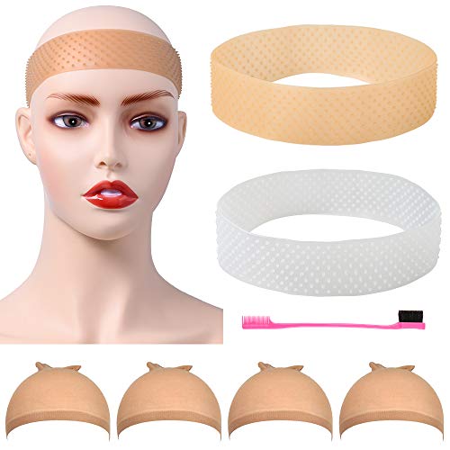 Non-Slip Transparent Silicone Wig Grip Band for Women - Invisible Hair Accessory for Secure Wig Hold During Workouts, Cosplay & Daily Wear