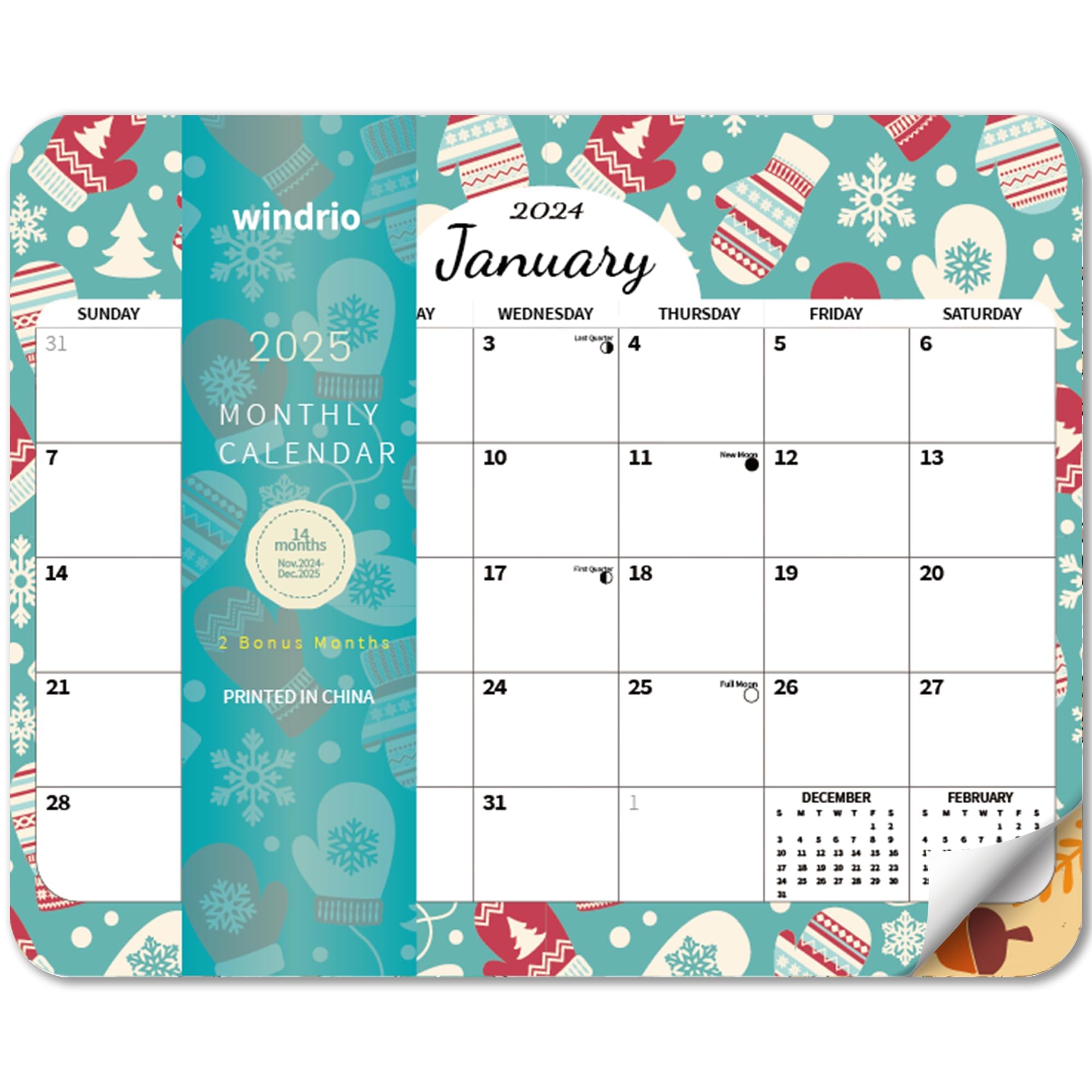 2025 Magnetic Refrigerator Calendar - 14 Month Planner (November 2024 to December 2025) | 8x10 Inch Fridge Wall Organizer with Seasonal & Holiday Designs | Perfect for Home, Office & Kitchen Organization | Great Gift Idea for Housewarming & Holidays