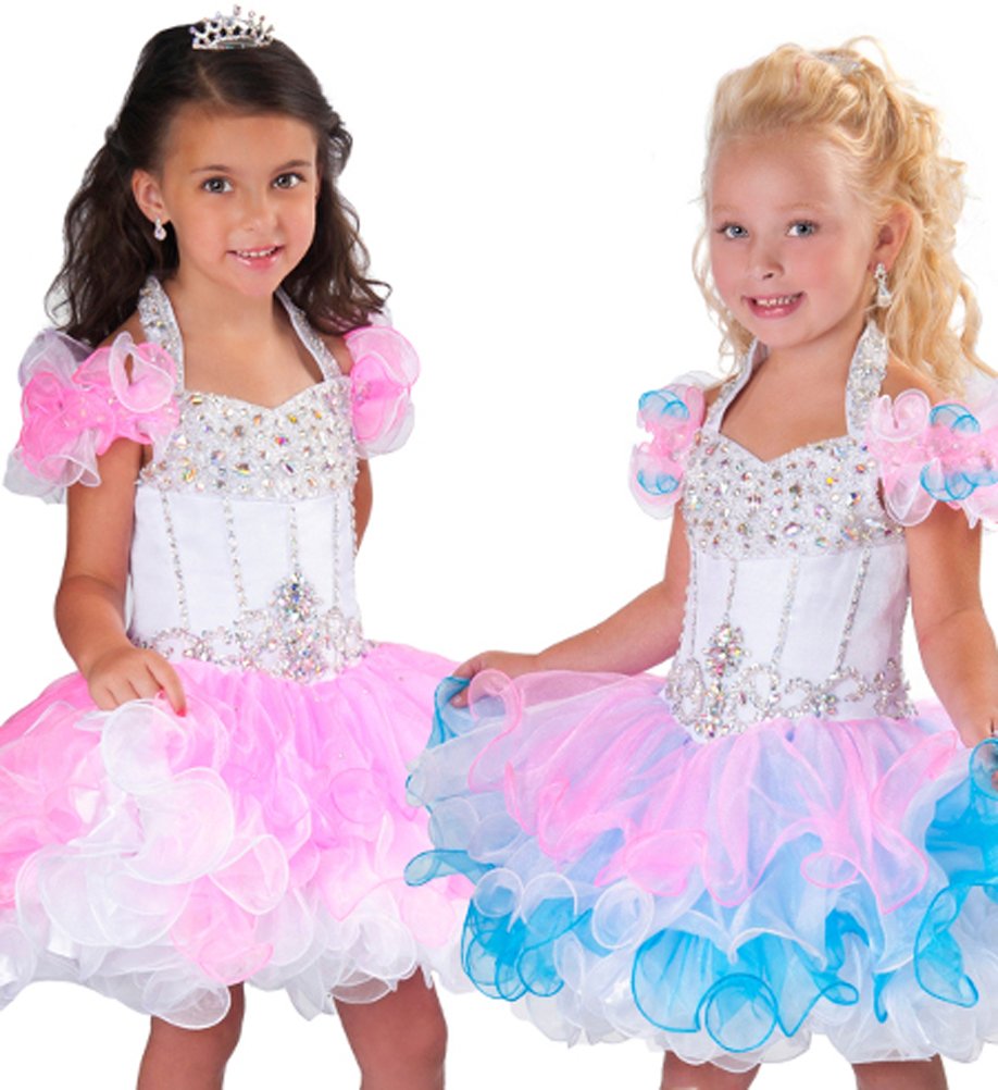 Zhiban Girls' Crystal Pageant Dresses for Toddlers - Perfect for Parties & Pageants