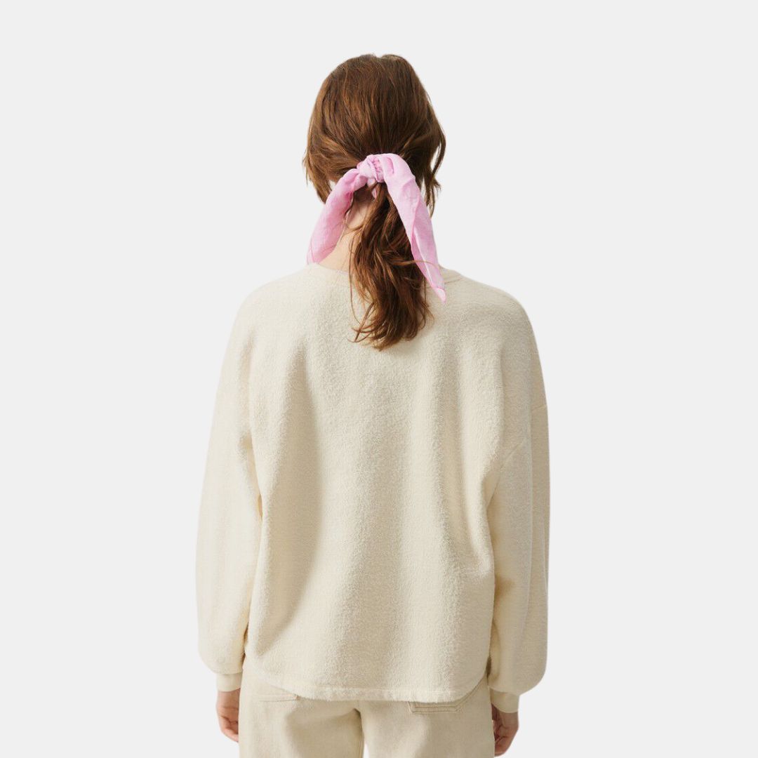 Bobypark Women's Casual Sweatshirt - Soft Cotton Pullover Hoodie (Ecru) | Perfect for Loungewear, Gym, and Everyday Outfits