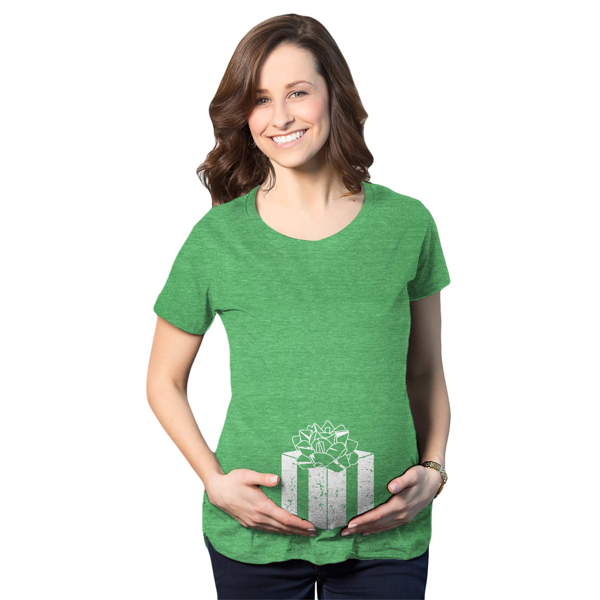 Funny Maternity Belly Pregnancy Announcement T-Shirt - Christmas Gift for Expecting Moms - Perfect for Gender Reveals & Baby Showers