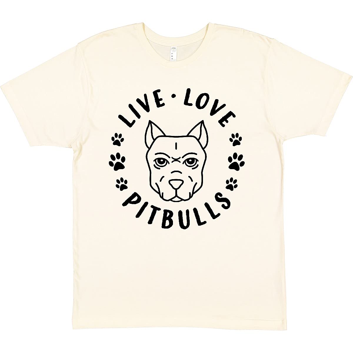 Inktastic Live Love Pitbulls Graphic T-Shirt for Men & Women - Soft Cotton Tee for Dog Lovers, Casual Wear & Pitbull Apparel Gifts