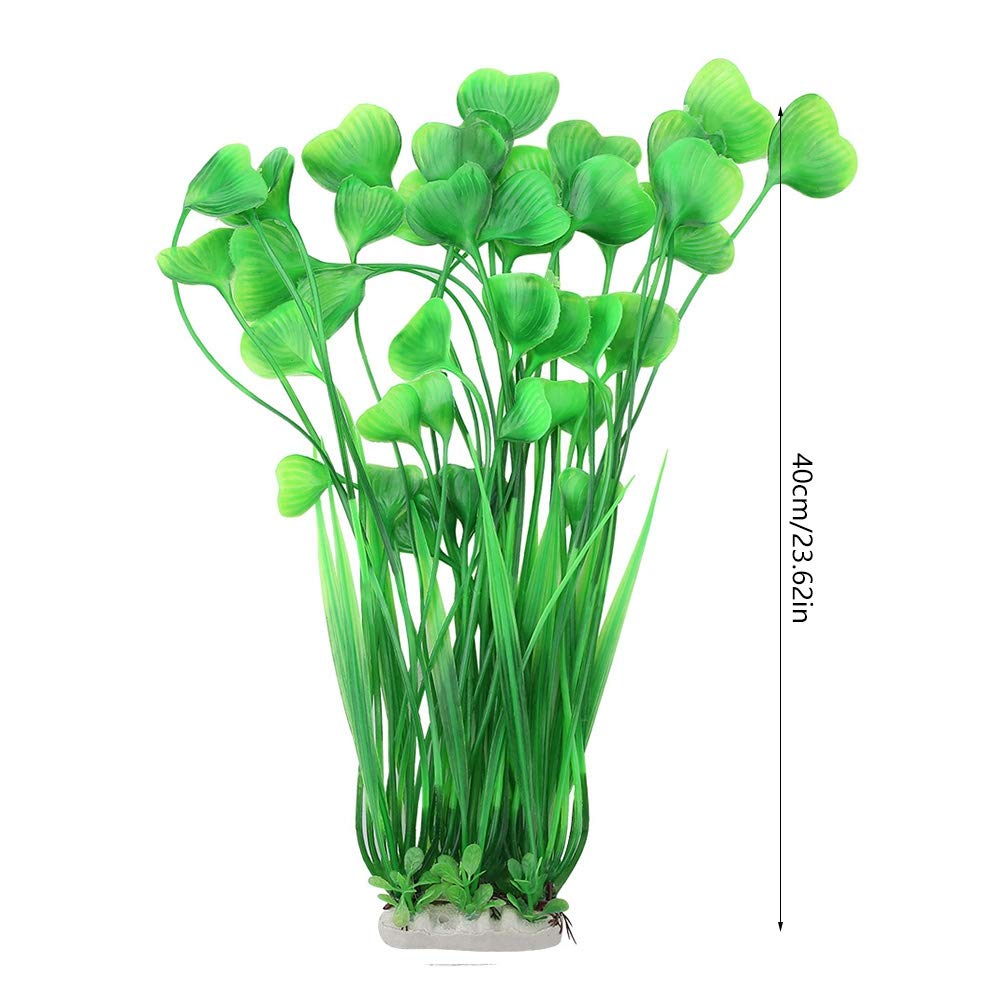 Premium Artificial Water Plants for Aquarium - Realistic Plastic Underwater Decor, Fish Tank Ornament for Freshwater & Saltwater Tanks - Perfect for Home Aquascaping, Office Fish Gardens, and Underwater Landscape Design (Green)