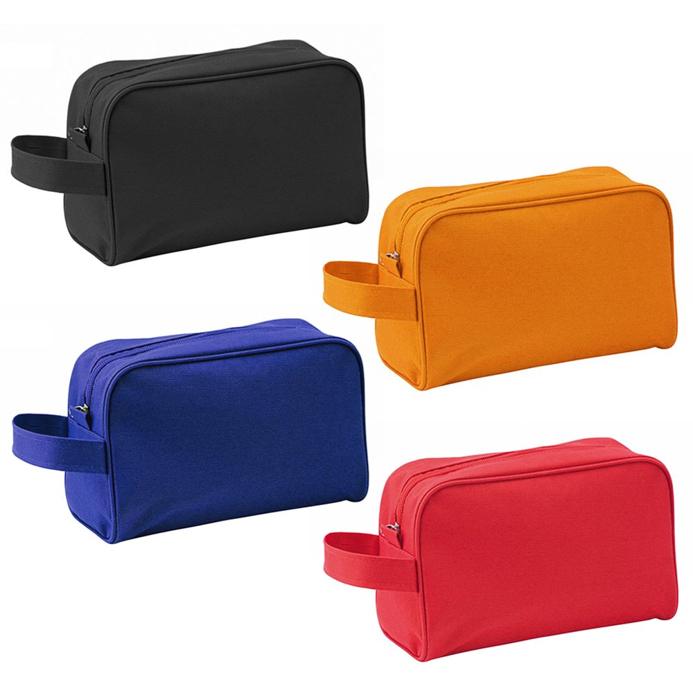 eBuyGB Men's & Women's Travel Cosmetic Bag - Waterproof Makeup Organizer for Overnight Trips, Shaving & Toiletries - Durable Polyester, Blue, One Size - Perfect for Air Travel, Gym & Weekend Getaways