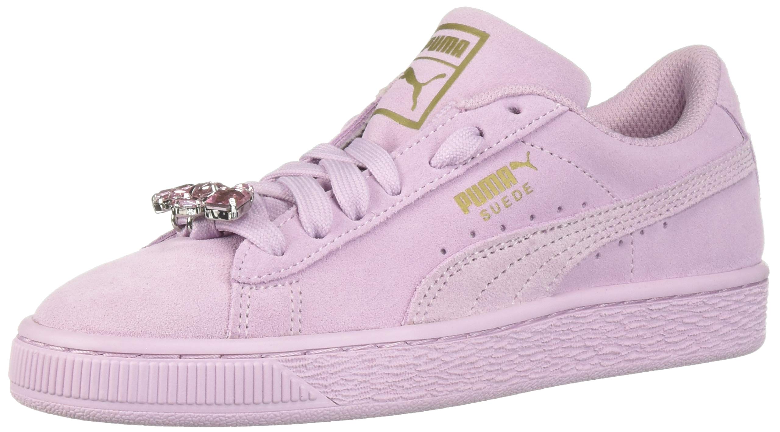 PUMA Unisex Kids Suede Jewel Sneakers - Lightweight Casual Shoes for Boys & Girls - Perfect for School, Play & Everyday Wear
