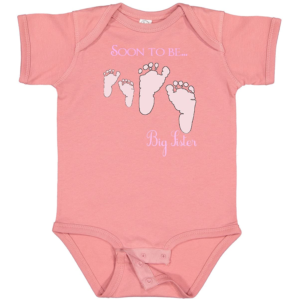 Inktastic Soon to Be Big Sister Baby Bodysuit - Cute Sibling Announcement Outfit for Newborns & Toddlers - Perfect for Gender Reveals, Baby Showers & Family Photos