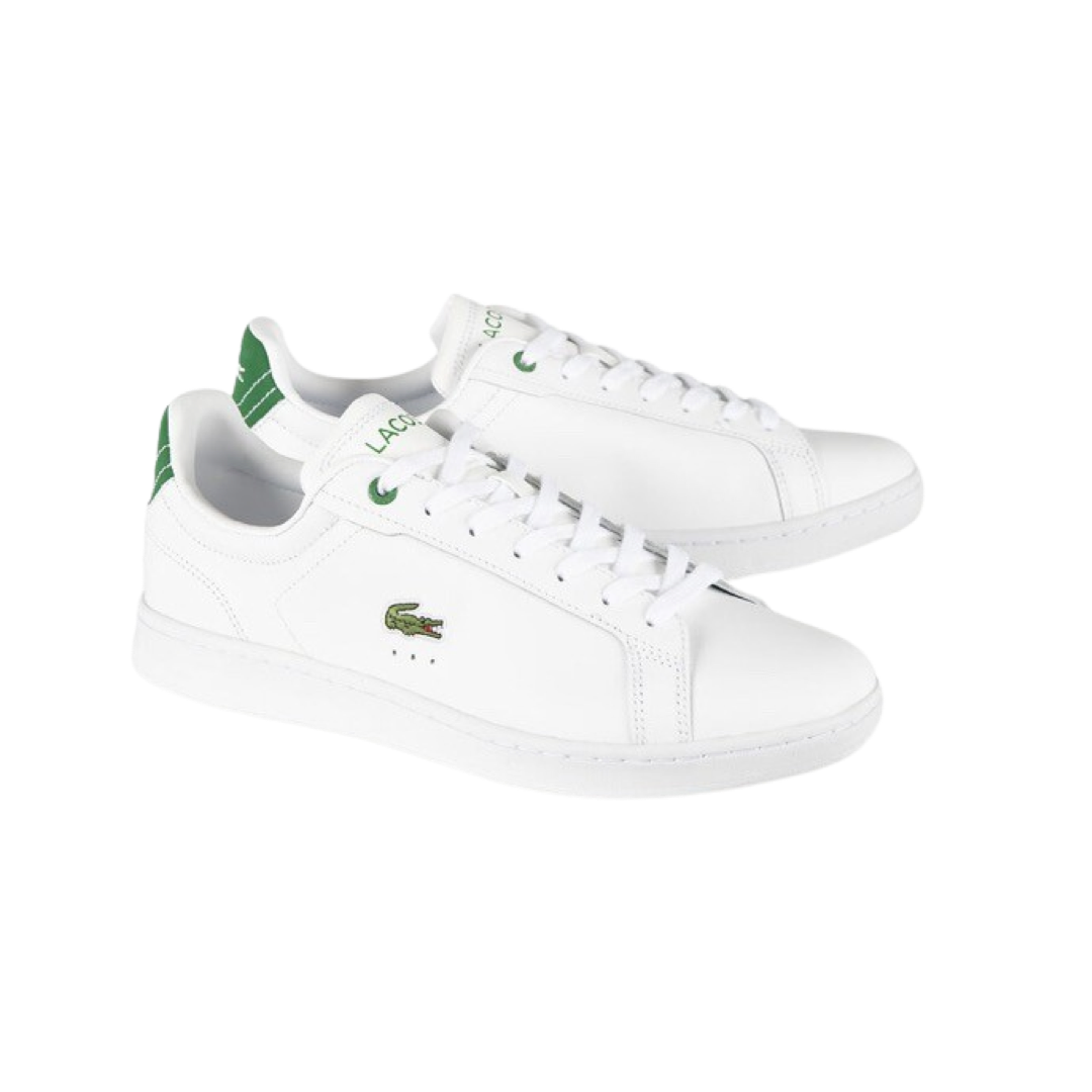 Lacoste Carnaby Pro 223 Men's Tennis Shoes - White & Green Sneakers for Casual Wear & Sports Performance