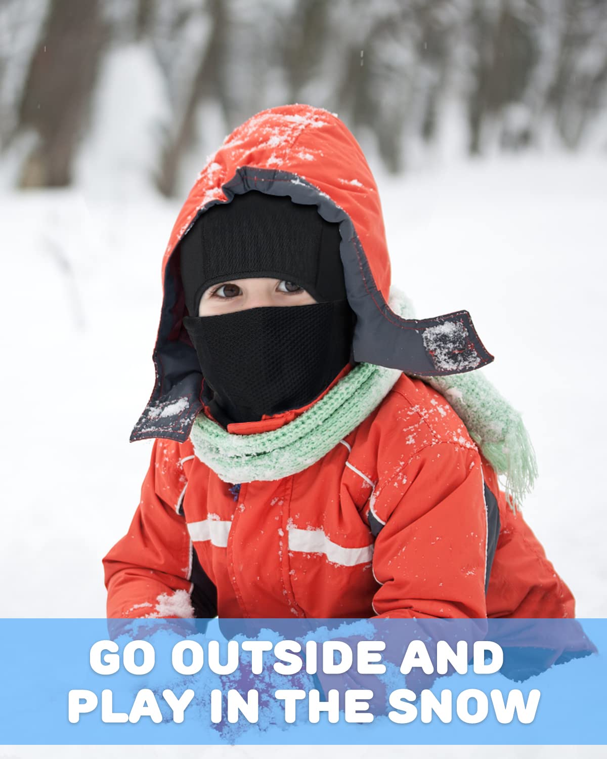 Kids Fleece Balaclava Ski Mask - Winter Helmet Liner for Boys & Girls - Cold Weather Face Cover for Skiing, Snowboarding & Outdoor Activities