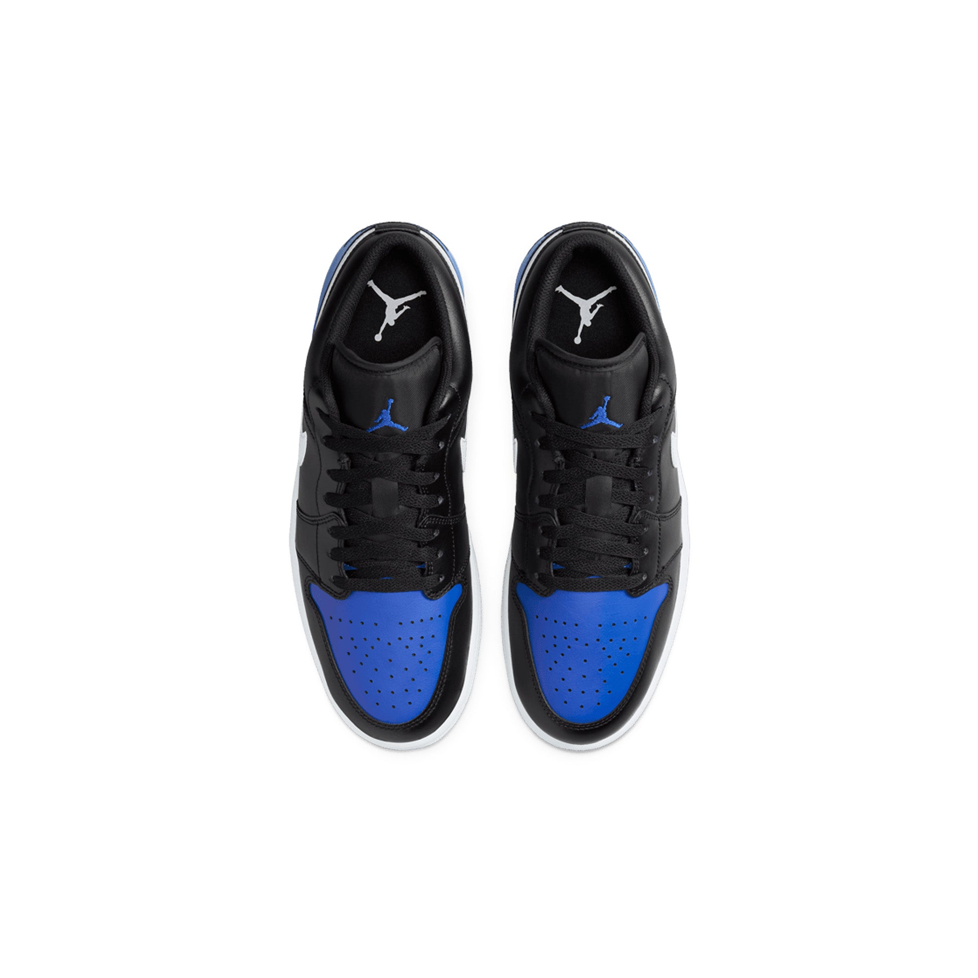 Air Jordan 1 Low 'Black Game Royal White' GS Sneakers (2024) - Stylish Basketball Shoes for Women & Girls - Perfect for Casual Wear, Sports & Street Fashion
