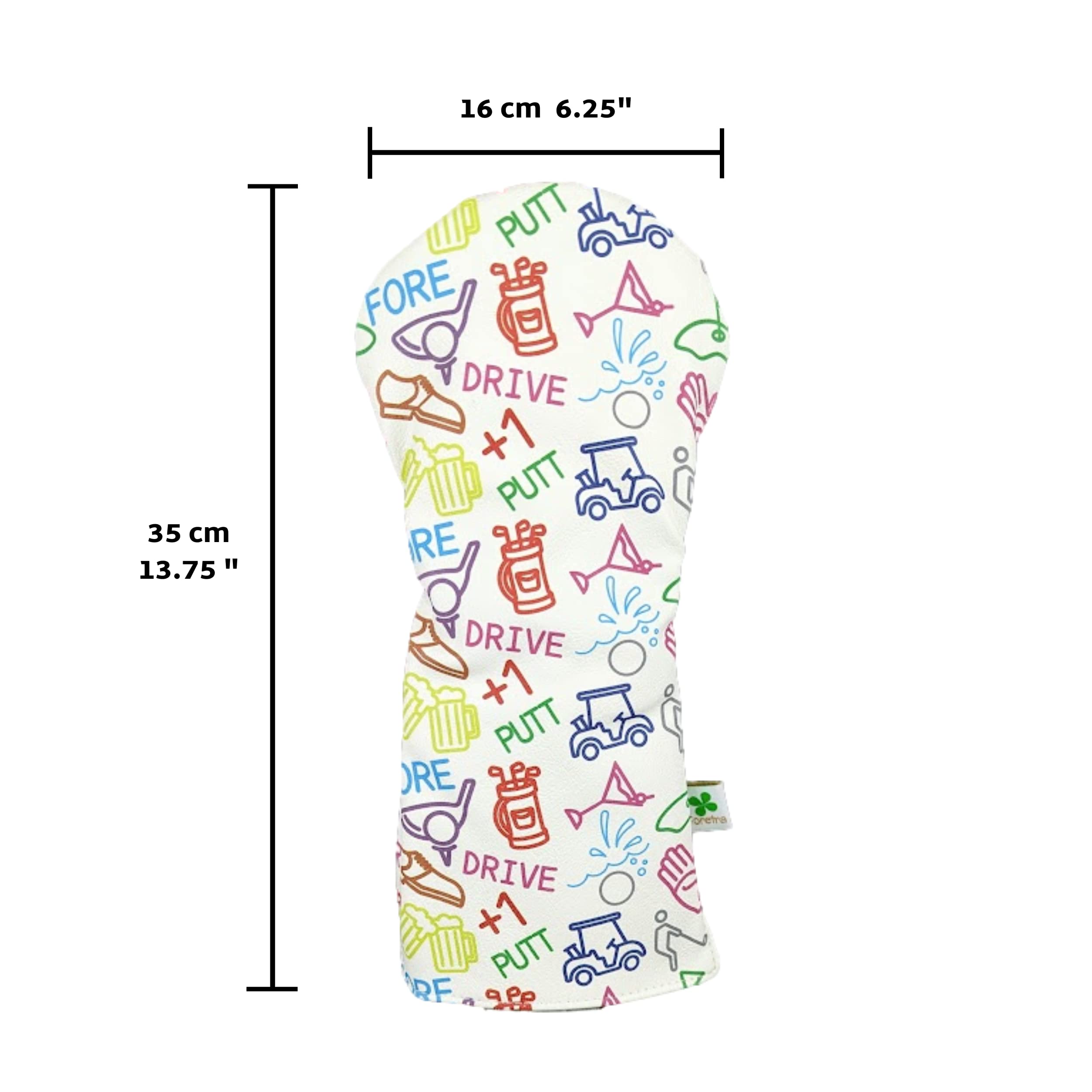 Foretra Limited Edition Golf Icons Pattern Driver Head Cover - Premium Tour Quality Golf Club Headcover for Woods - Customize Your Golf Bag Style - Perfect for Golf Tournaments, Driving Range & Club Protection