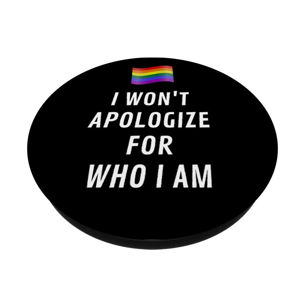 LGBTQ+ Pride Flag PopSocket - Swappable Phone Grip for iPhone, Samsung & Tablets - Celebrate Gay Pride Month & Show Support for LGBTQ Awareness - Perfect for Everyday Use, Parties & Events