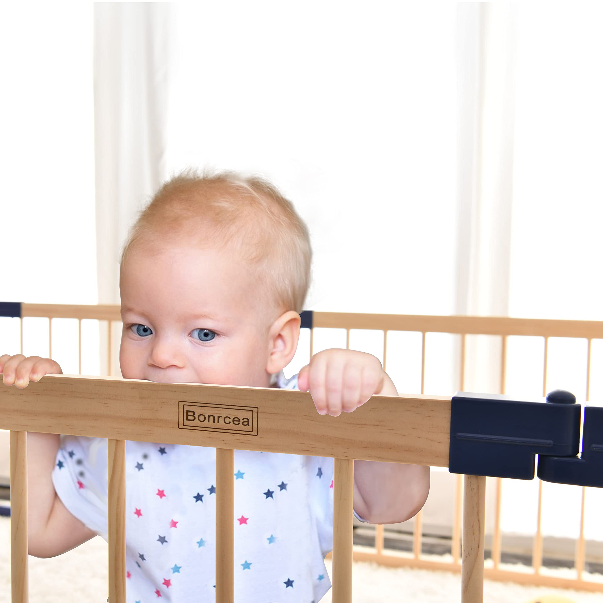 Safe & Sturdy Wooden Baby Playpen for Babies & Toddlers - 55