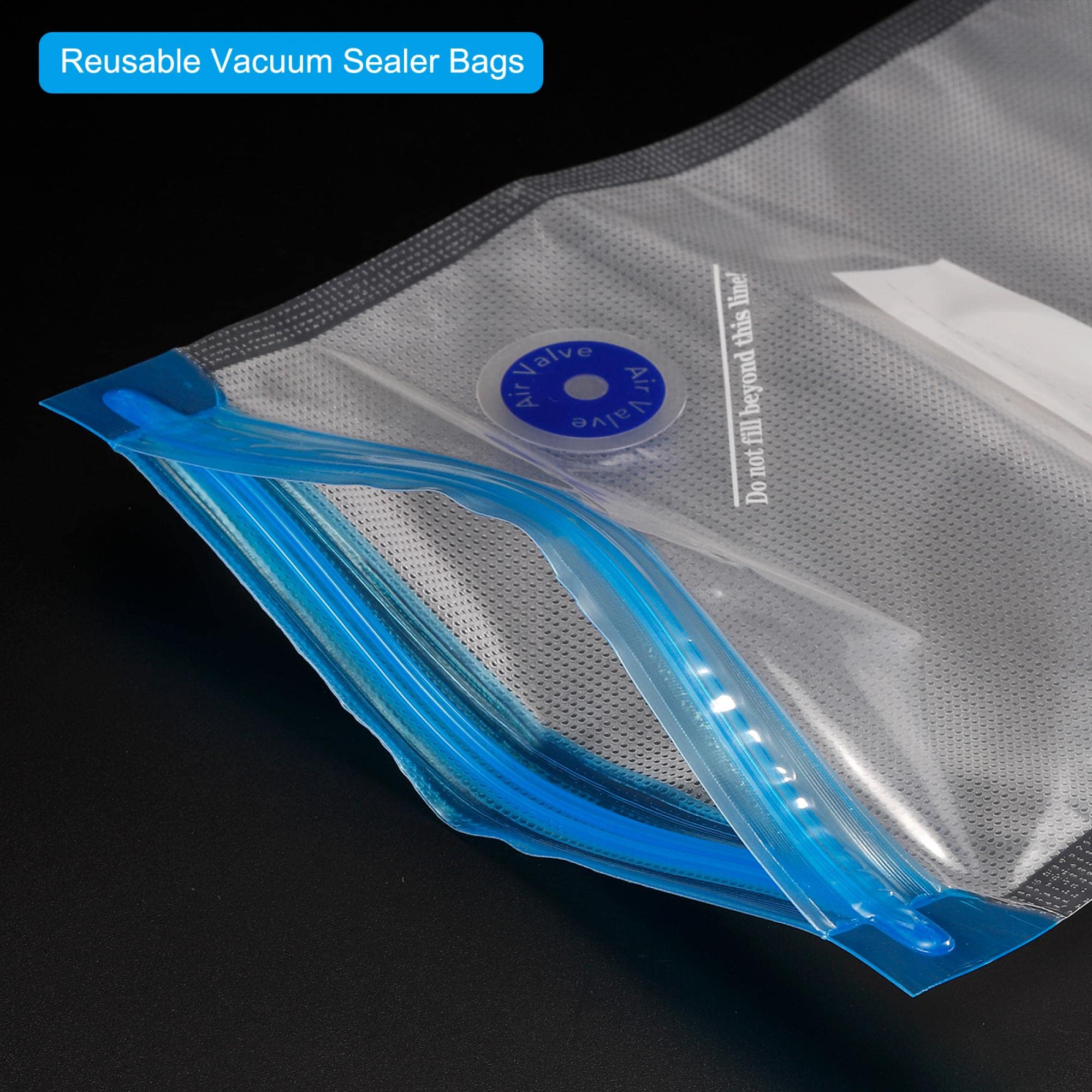 Premium Reusable Vacuum Sealer Bags 10 Pack - 13.4