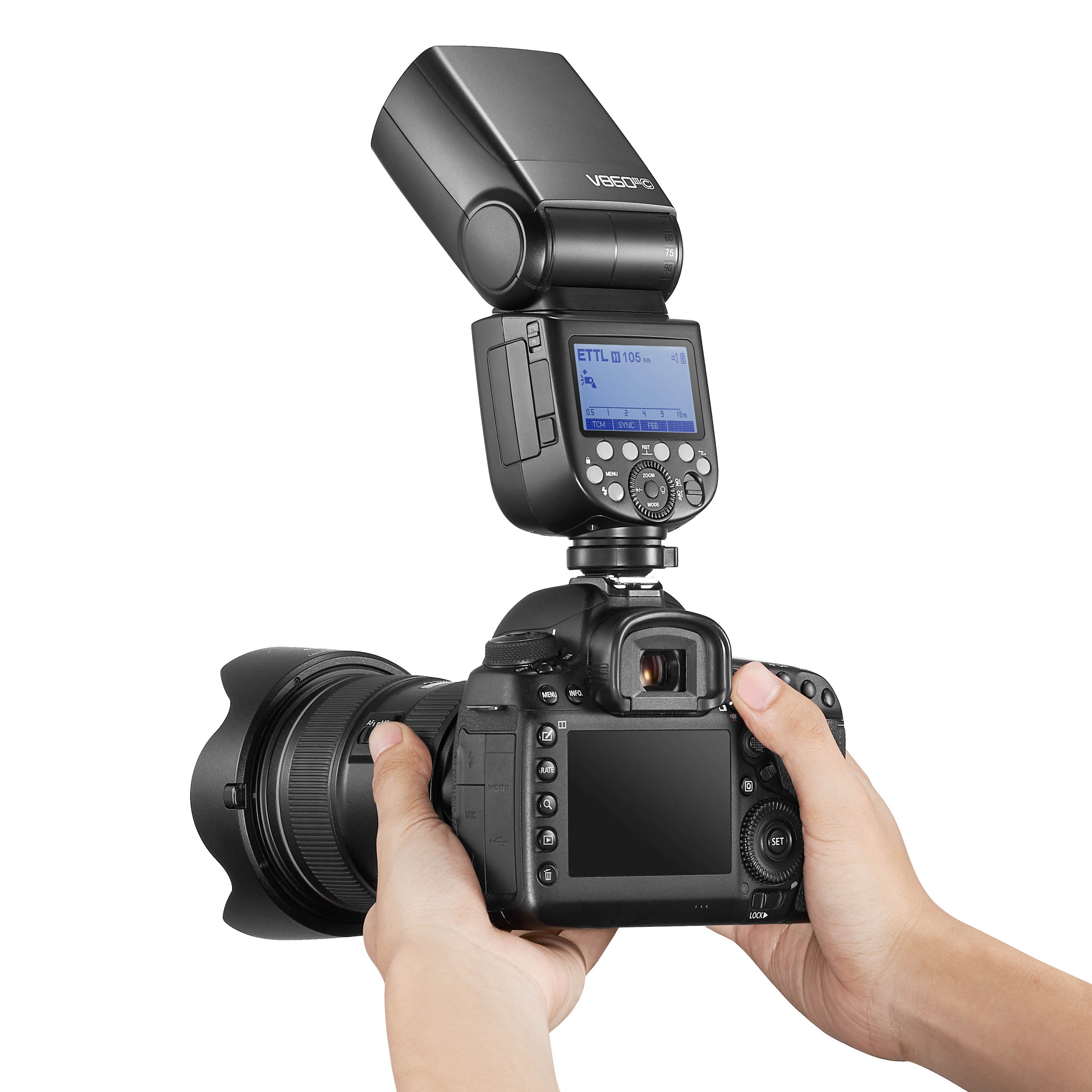 Godox V860III TTL Speedlite Flash with Rechargeable Battery - 2.4GHz Wireless & Metal Hot Shoe for Canon/Nikon/Sony DSLR Cameras - Perfect for Wedding, Portrait & Event Photography