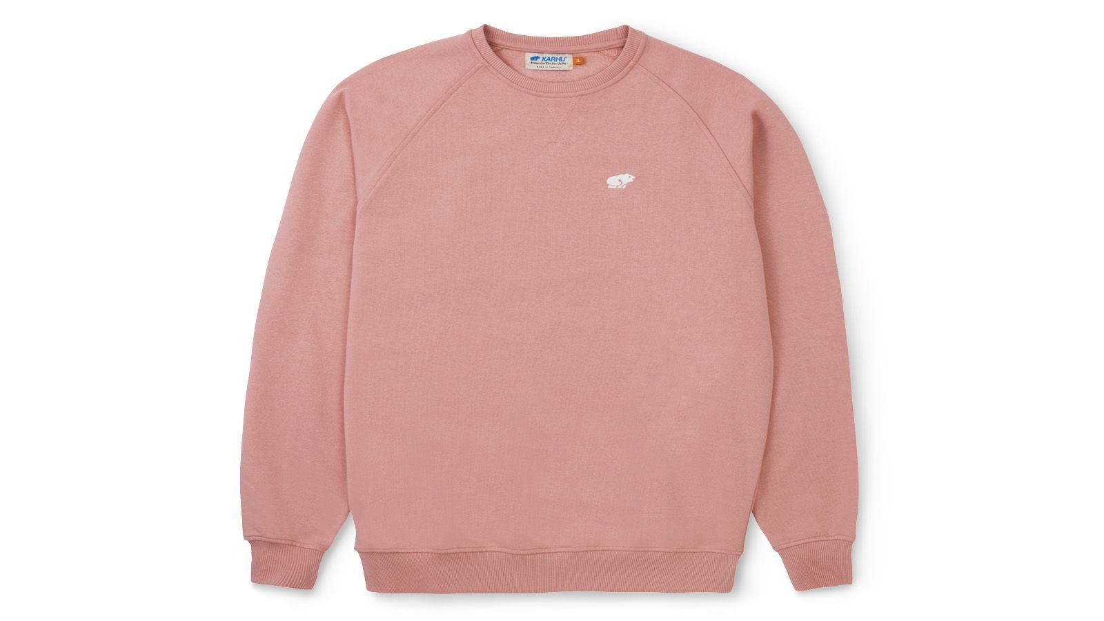 Classic Chest Logo Sweatshirt for Women - Rose Tan & Lily White - Cozy Pullover Hoodie for Casual Wear, Lounge & Street Style