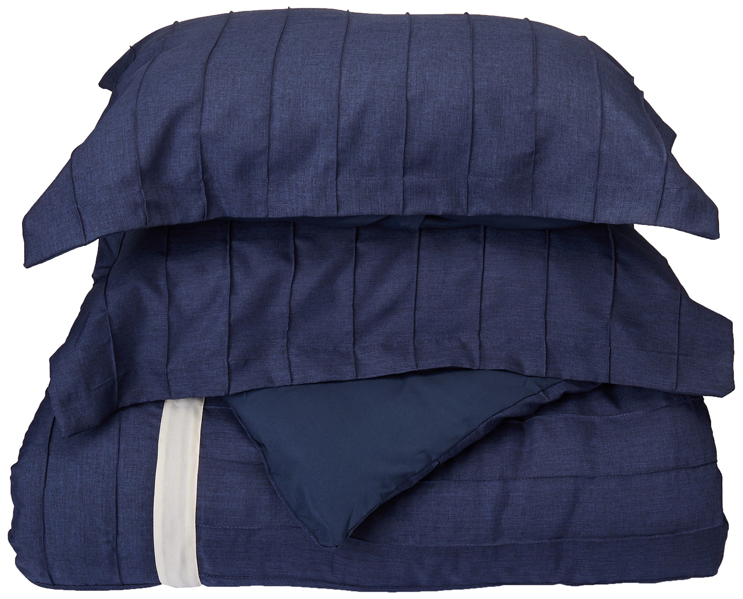 VCNY Ellington 8-Piece Comforter Set - King Size Blue Bedding Set with Comforter, Sheets & Pillowcases | Soft Microfiber Luxury Bedding for Master Bedroom, Guest Room & Dorm Decor